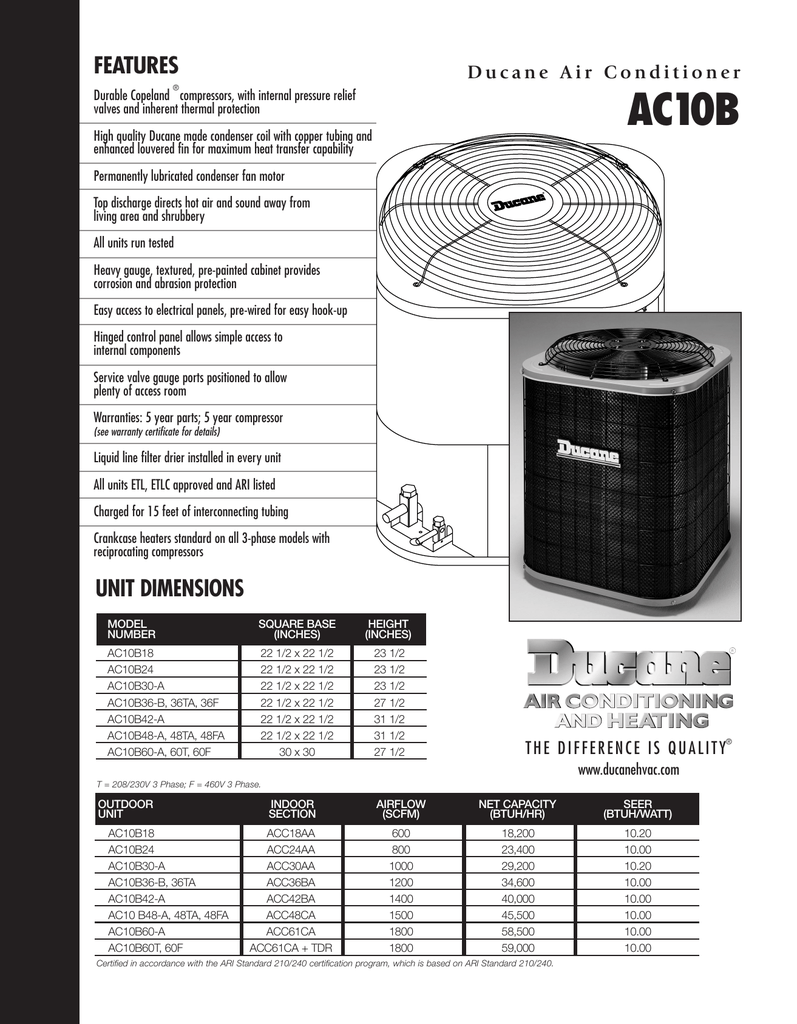 Ducane Ac10b36f Manual Manualzz